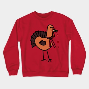 Animals with Sharp Teeth Thanksgiving Turkey Halloween Horror Crewneck Sweatshirt